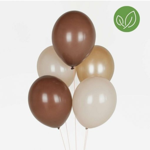 10 Balões Látex 30cm Castanhos