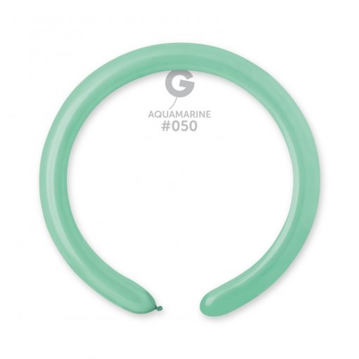 50 Balões latex Modelar 2'' (5cm) cor Aquamarine #050 - D4
