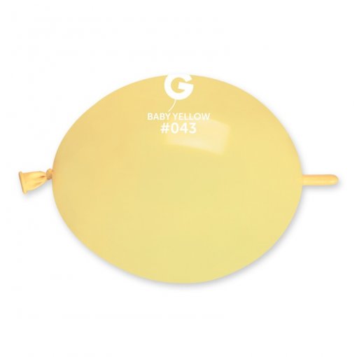 100 Balões latex G Link 6'' (16cm) cor Baby Yellow #043 - GL6