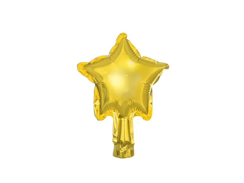 25 Balões Foil Estrela 12cm Dourado