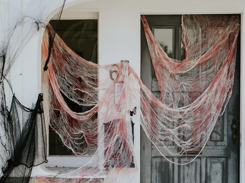 Decoração de tecido Halloween 0,72x9,80m Manchas de Sangue