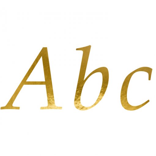 Autocolantes Letras Douradas 21 x 29.7 5 folhas