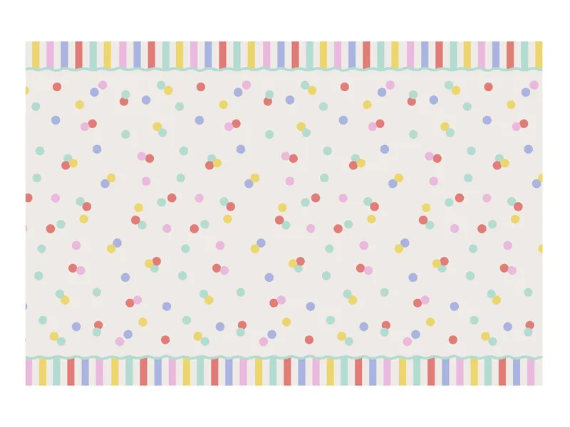 Toalha de Mesa 180x120cm Confetti Colorido