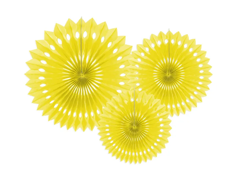 3 Rosetas 20-30cm Amarelo