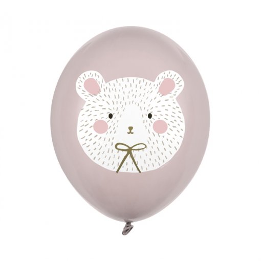 50 Balões Latex 30cm Urso Polar