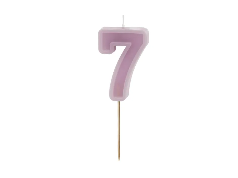 Vela de Aniversário Violeta 6cm nº7