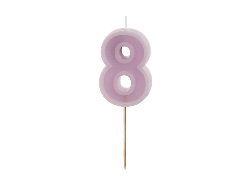 Vela de Aniversário Violeta 6cm nº8