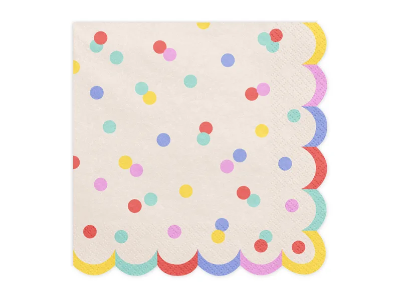 12 Guardanapos 33cm Confetti Colorido