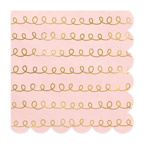 20 Guardanapos 33x33cm Rosa Claro Tracing Patterns