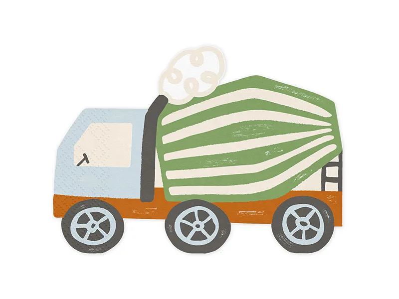 20 Guardanapos 16x13cm Construção