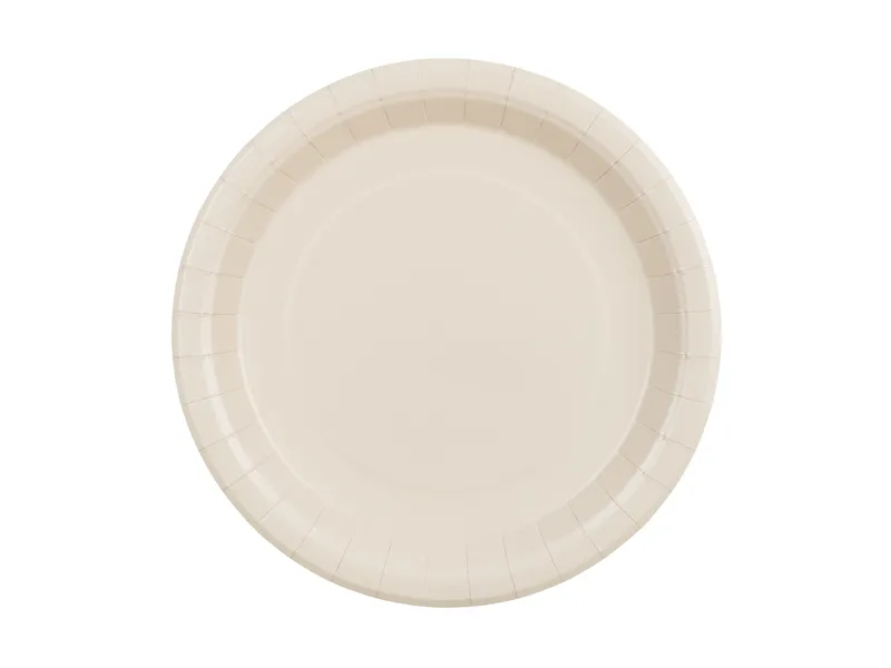 6 Pratos 23cm Bege