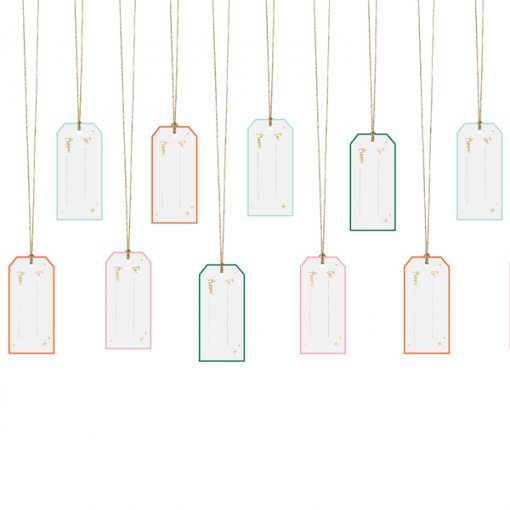 12 Etiquetas Presentes mix Colors