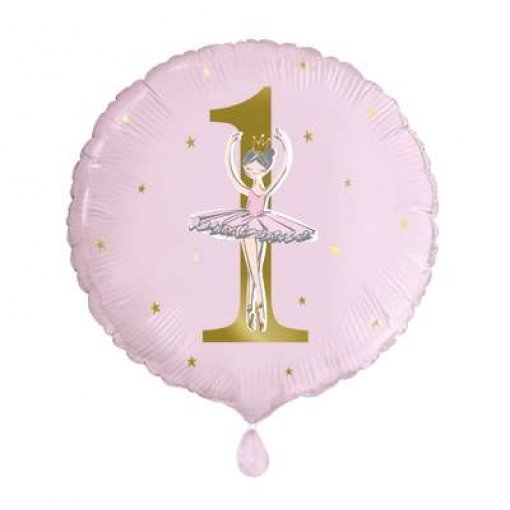 Balão Foil 18'' 1º Aniversário Bailarina