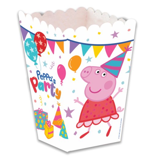 12 Caixas de Pipocas 5x5x12cm Peppa Pig