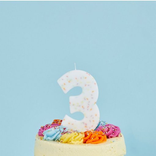 Vela de Aniversário Gigante 14cm Sprinkles nº3