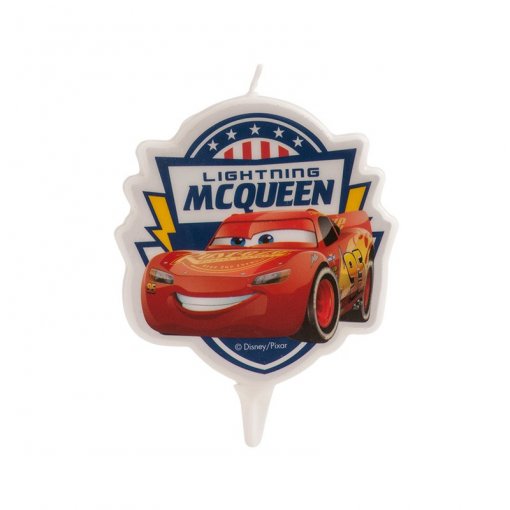 Vela de Aniversário 2D 7,5cm Cars McQueen (Carros)