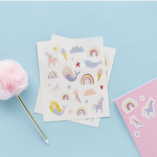 2 Folhas de Autocolantes Rainbow Party