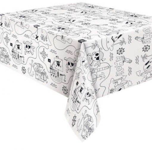 Toalha de mesa para Colorir Ahoy Piratas 137x213,36cm