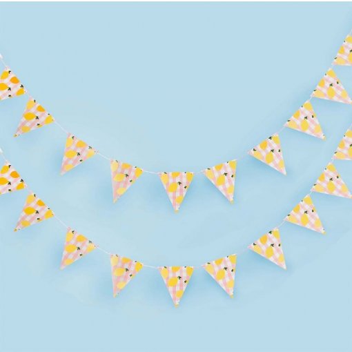 Bandeiras Triângulo 2,5m Lemon & Gingham