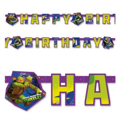 Grinalda Happy Birthday Tartarugas Ninja