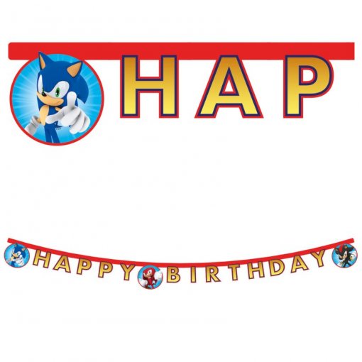 Grinalda Happy Birthday 200cm Sonic The Hedgehog