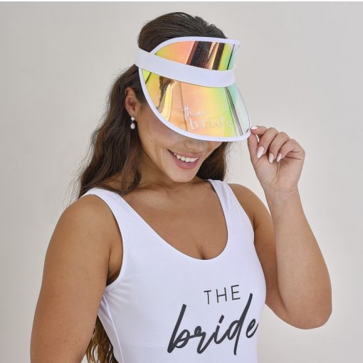 Chapéu com viseira holográfica Team Bride - Despedida de Solteira