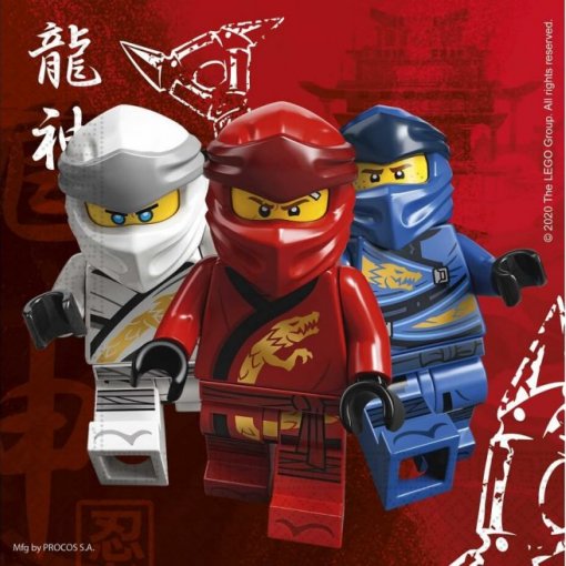 16 Guardanapos 33cm Lego Ninjago
