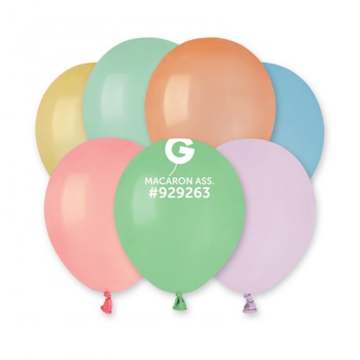 100 Balões latex 5'' (12cm) Sortido Macaron - A50