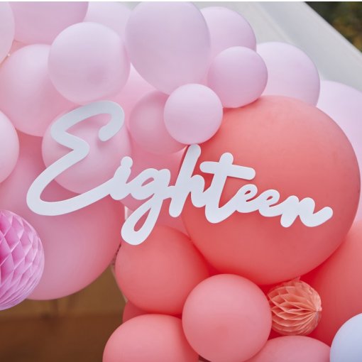 Decoração de arco de balões 'Eighteen'