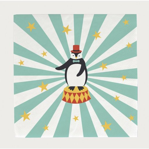 20 Guardanapos 33cm Circo