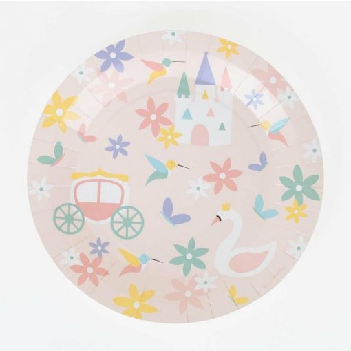 8 Pratos 22cm Princesas