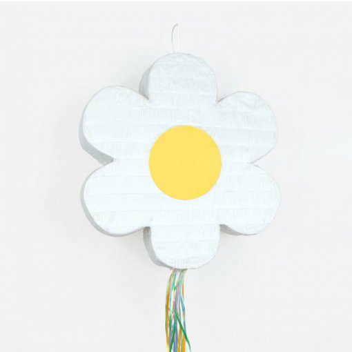 Pinhata 3D 45 x 9.5 x 45cm Flor Margarida Branca