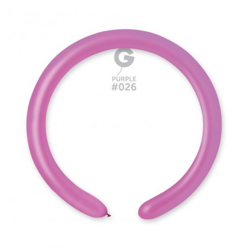 100 Balões latex Modelar 2'' (5cm) cor Neon Purple #026 - DF4