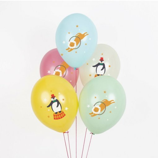 5 Balões Látex 30cm Circo
