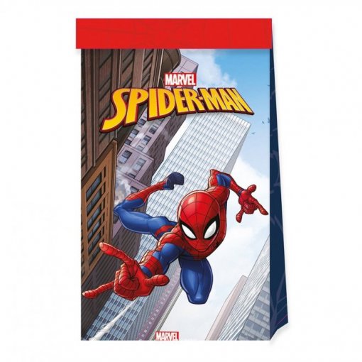 4 Sacos de Oferta Papel Spider-Man (Homem-Aranha) Crime Fighter