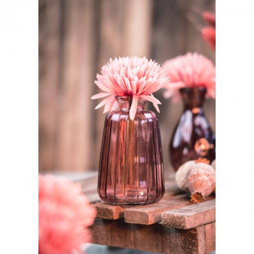 Vaso de Vidro Verone 7x11cm Rosa