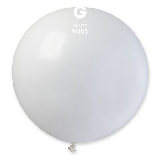 1 Balão latex 31'' (80cm) cor White #001 - G30