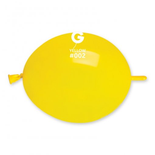 100 Balões latex G Link 6'' (16cm) cor Yellow #002 - GL6